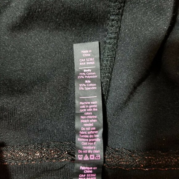 Betsey Johnson Black Velvet Rose Gold Zip Up Hooded  Track Jacket Small NWT - Picture 8 of 8